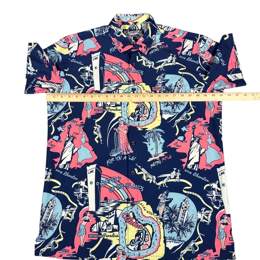Retro‎ Rifle Button Down Shirts Mens Large Multicolor The Swayze Ocean Drive 2pk - Picture 8 of 13
